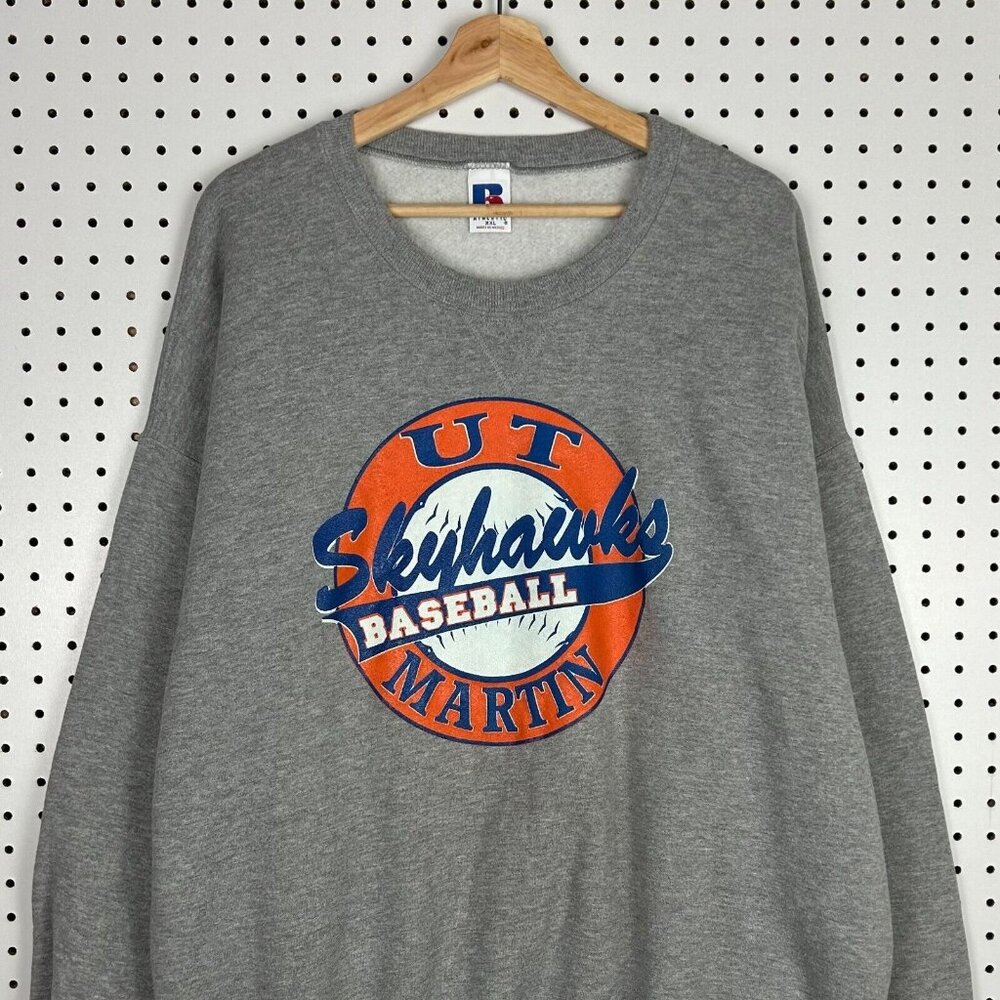 UT Martin Skyhawks Baseball Crewneck Sweatshirt XXL 2XL Russell Athletic